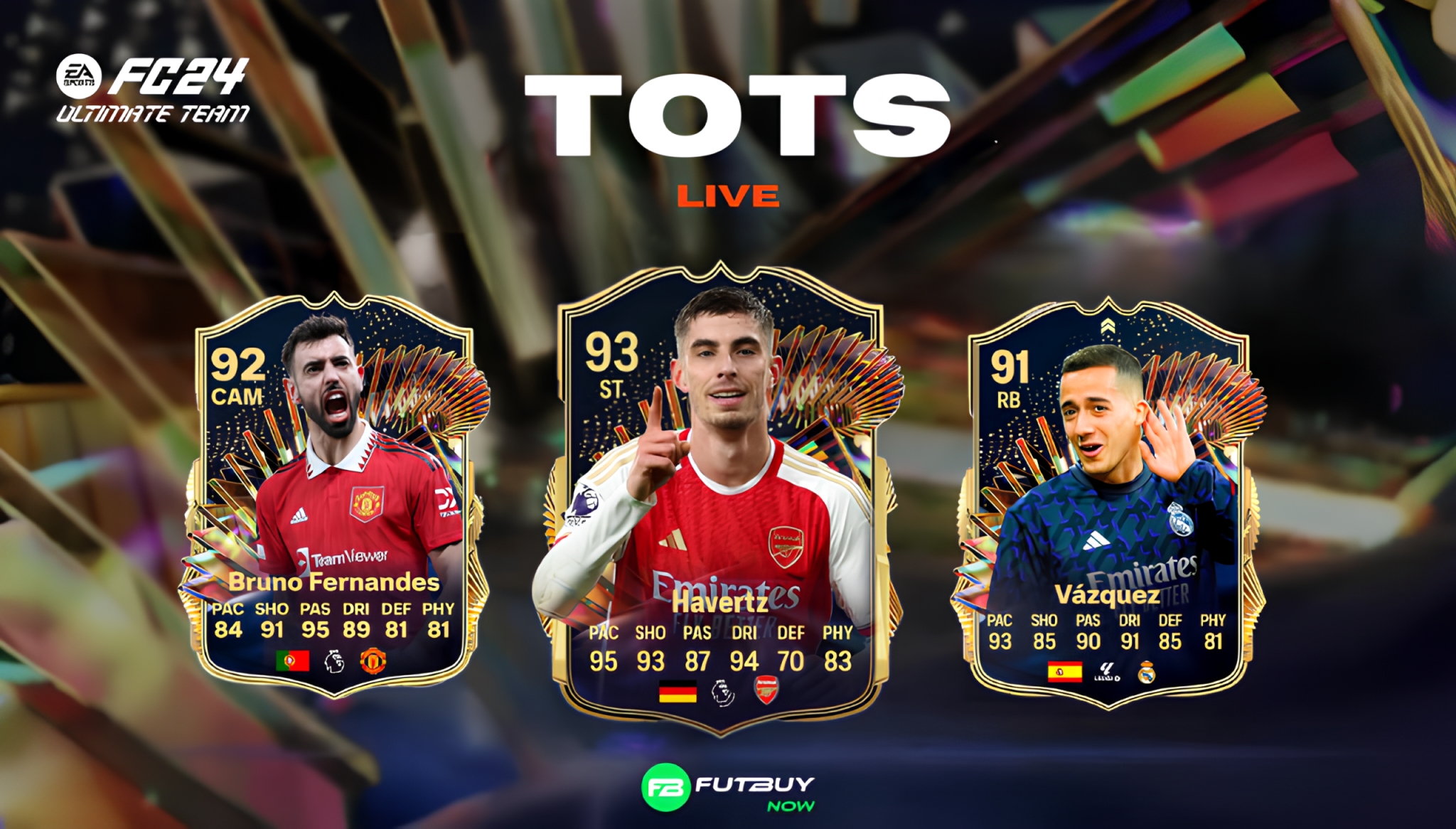 Imagem do artigo Previsão TOTS Live! no blog da FutBuyNow sobre EA FC 26 Imagem do artigo Previsão TOTS Live! no blog da FutBuyNow sobre EA FC 26